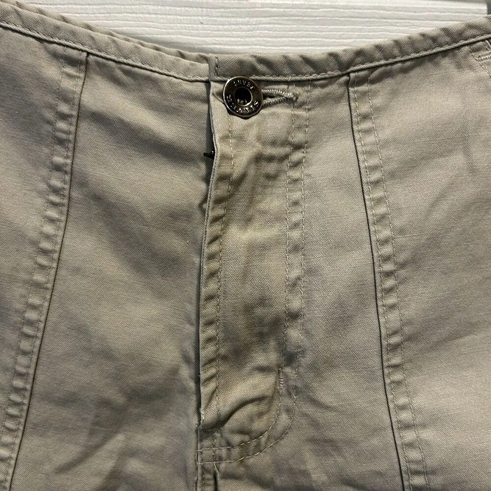 Vintage Silver 100% Cotton Khaki Shorts Size‎ 28 Made In Canada Y2k Tan - Image 3