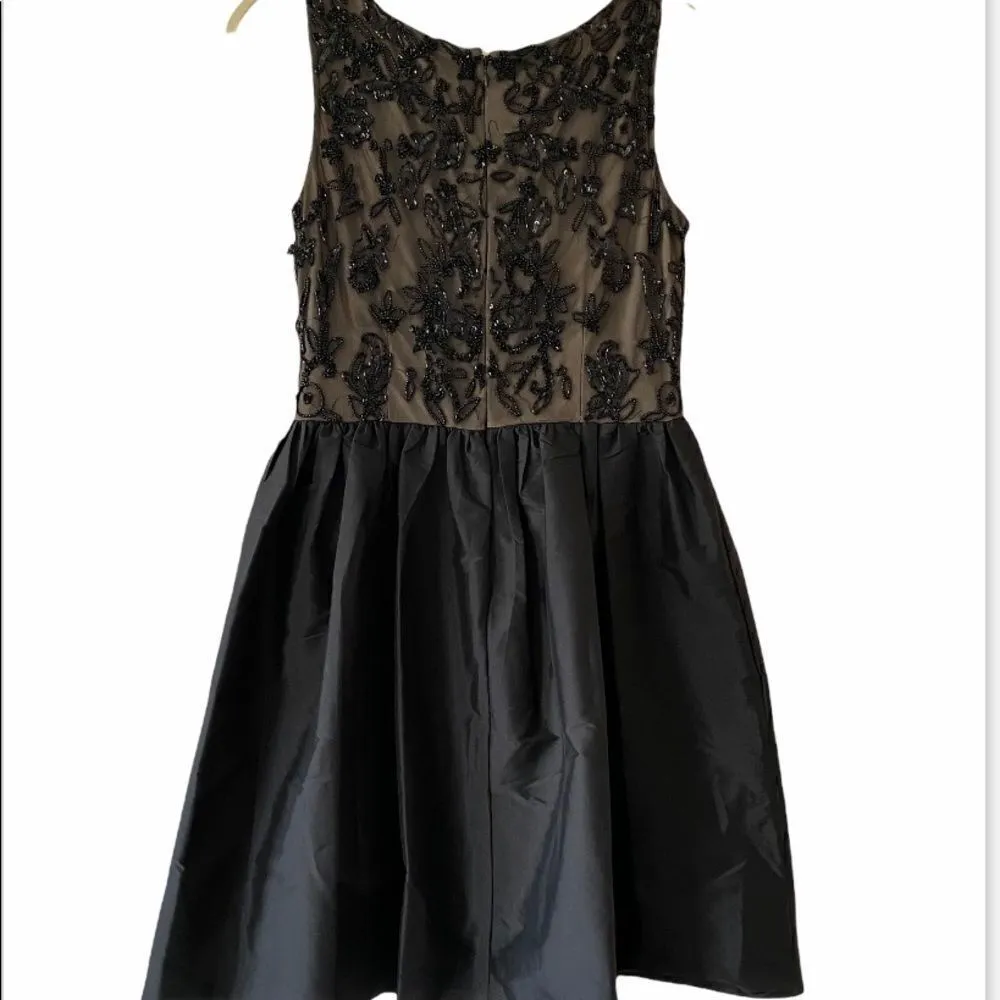 Adrianna Papell Black Beaded Bodice Mini Dress 6 - Image 2