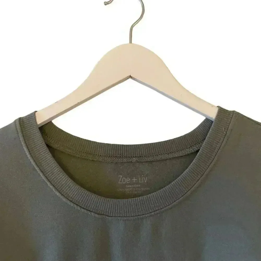 Zoe + Liv Women's Note to Self Graphic Soft Cozy Athleisure Long Sleeves SZ L - Image 4