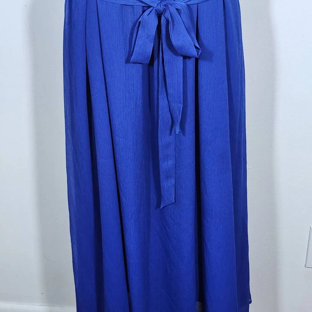 Gianni Bini Blue Sleeveless Midi Dress NWT Size Large Blue Wedding Guest Dress - Image 4