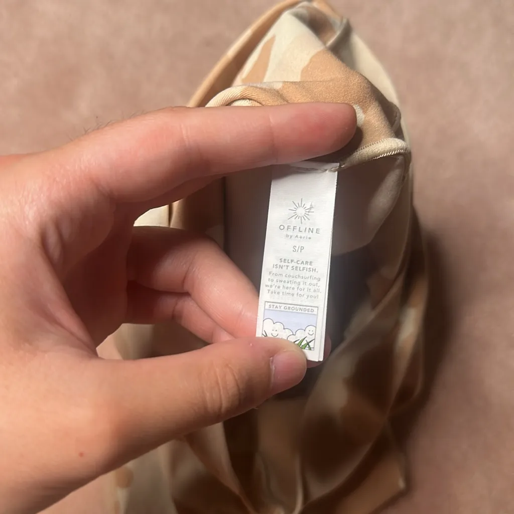 Offline by Aerie Tan Camo Real Me Shortie Hi Rise 3” Inseam Biker Shorts - Image 6