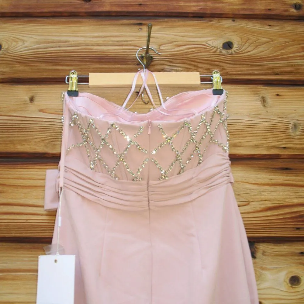 MAC DUGGAL 2294 Strapless Crepe Embellished Bustier Gown With Bow - Image 13