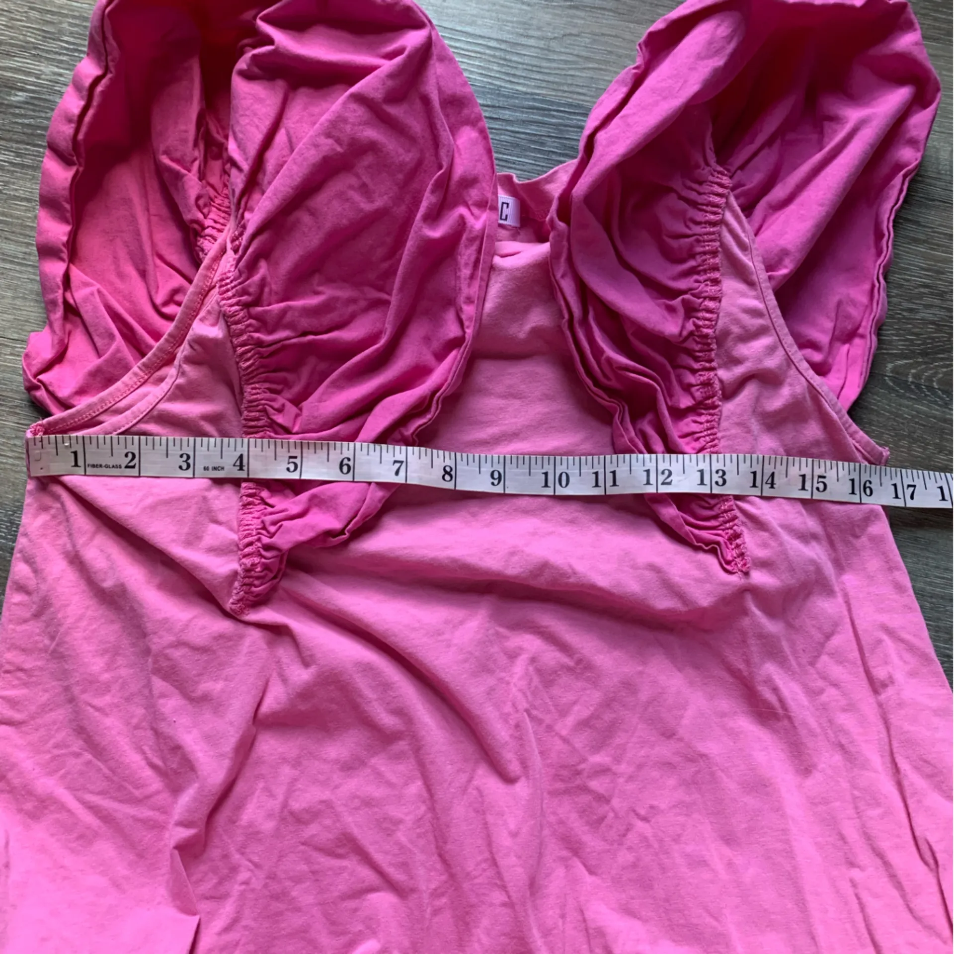 TCEC Pink Puff Sleeve Mini Dress M - Image 5