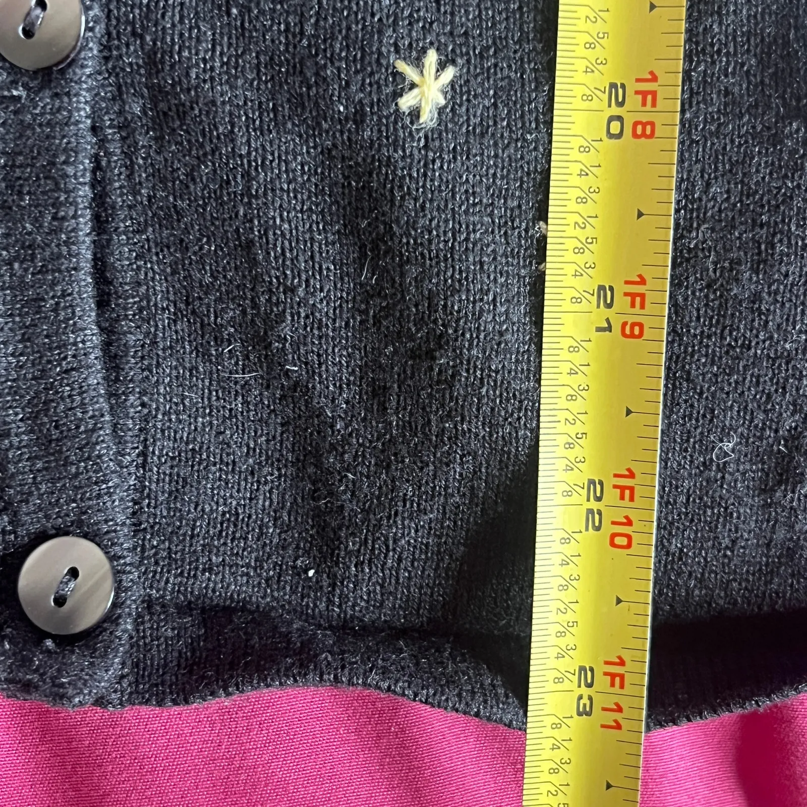 Carroll Reed Women's Black Angel Embroidered Button Cardigan Sweater Large - Image 6