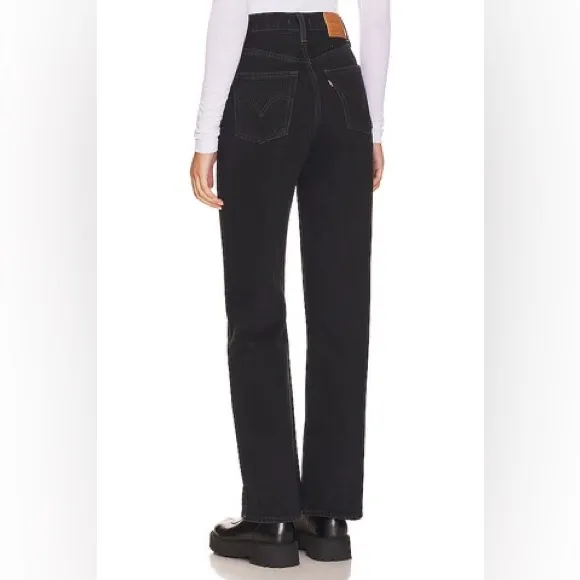 NWT Levi's Ribcage Wide Leg Jeans Black 31X30 - Image 5