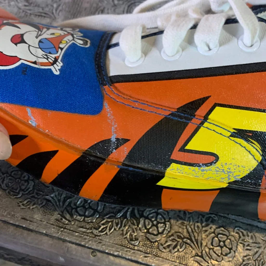 Vintage JER Sports NASCAR Advertising Sneakers Size 6 Women’s/4 Mens Blue - Image 9