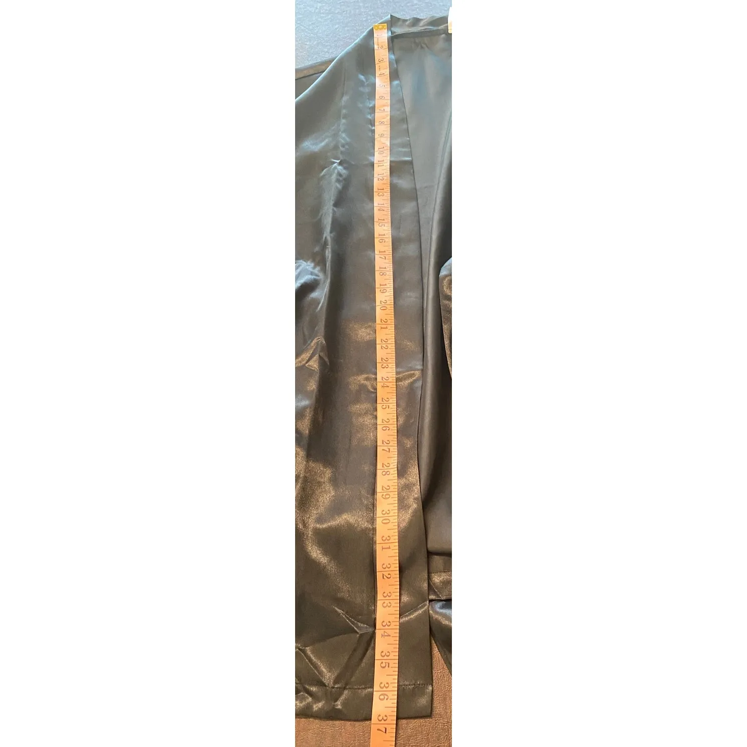 Adore Me Black Satin Robe Womens 1X Kimono Sleeve Tie Belt Lounge Sleep Sexy - Image 10