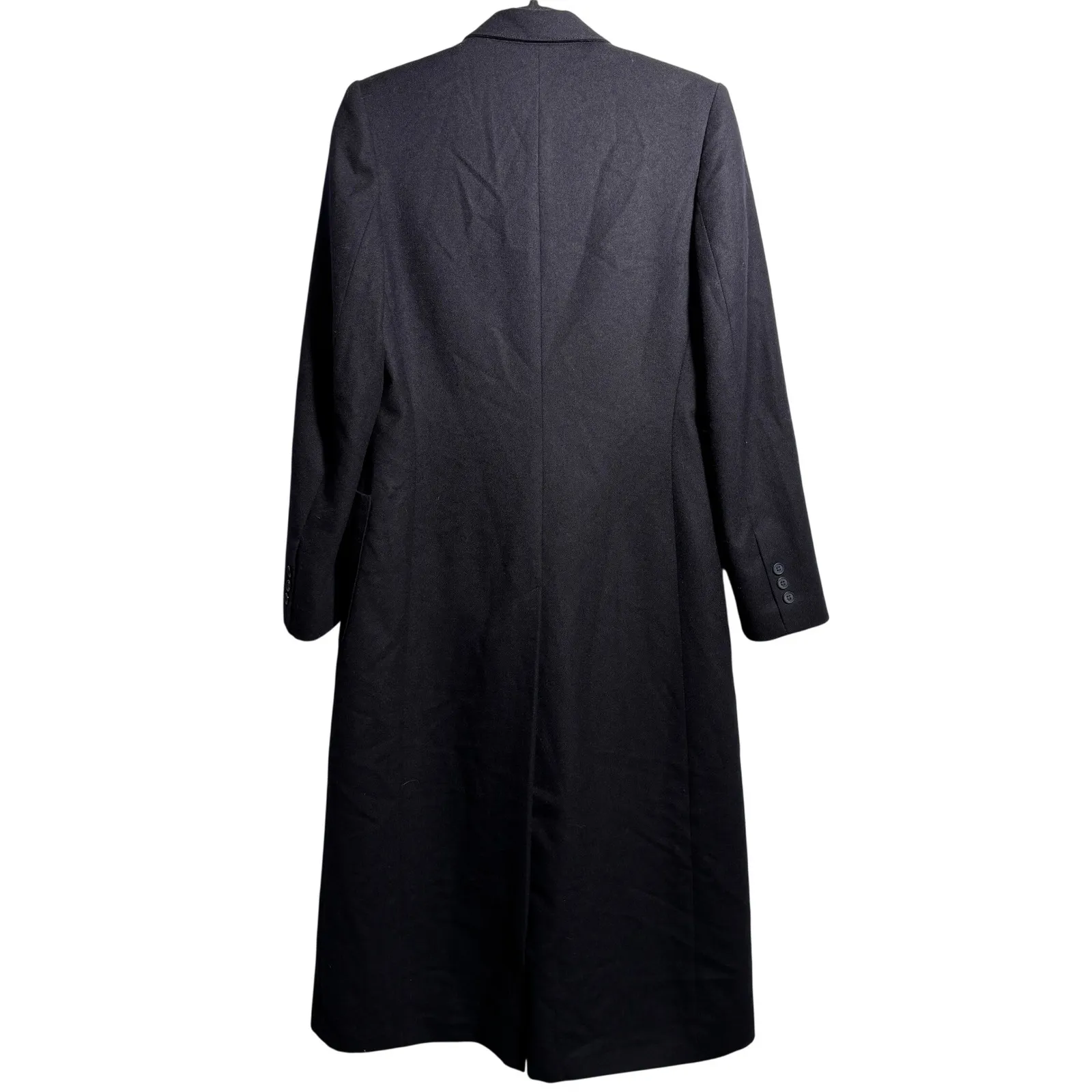 VTG Jean Claude Paris Womens Long Wool Long Coat Navy Blue Double Breasted M Size M - Image 2