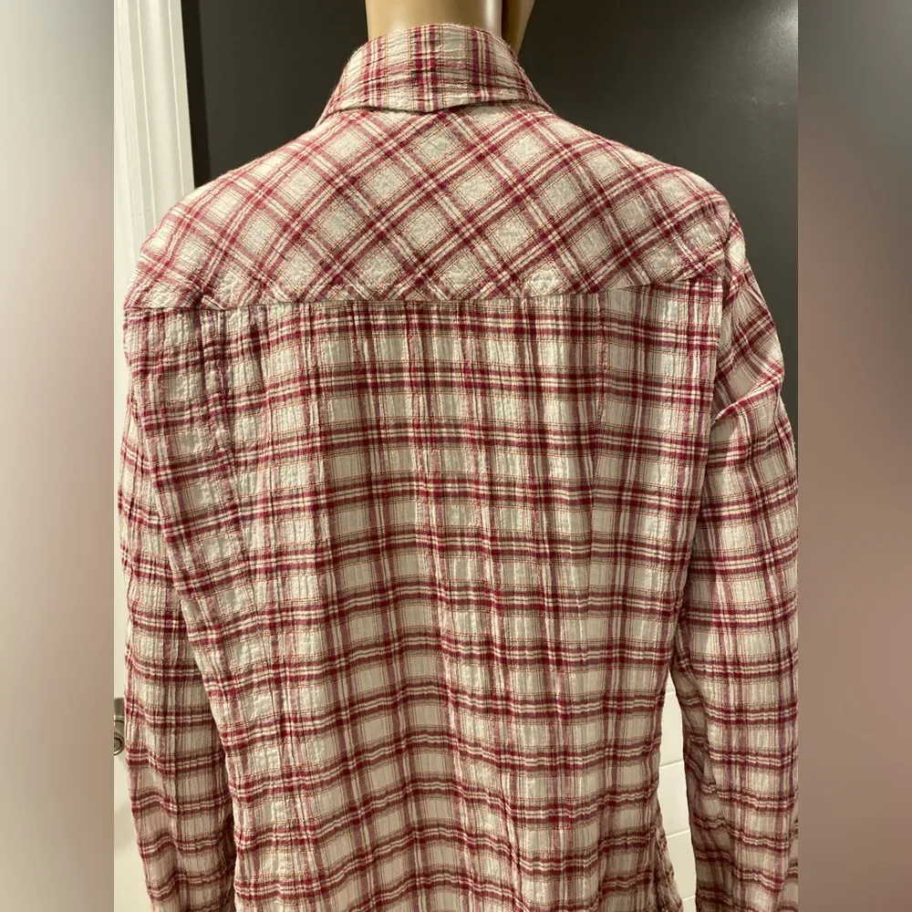 Patagonia Plaid Long Sleeve Women's Shirt Organic Cotton Size 10 - Image 6