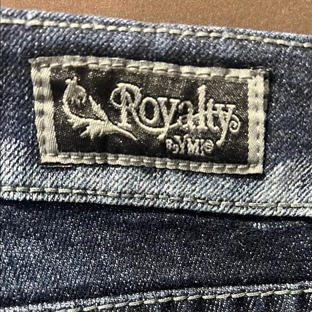 Royalty by YMI, Dark Blue Boot Cut Jeans with Natural Fading Size 8 - Image 5