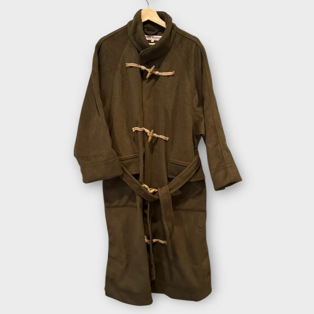 Free People Alma Long Duffle Coat Size Medium - Image 8