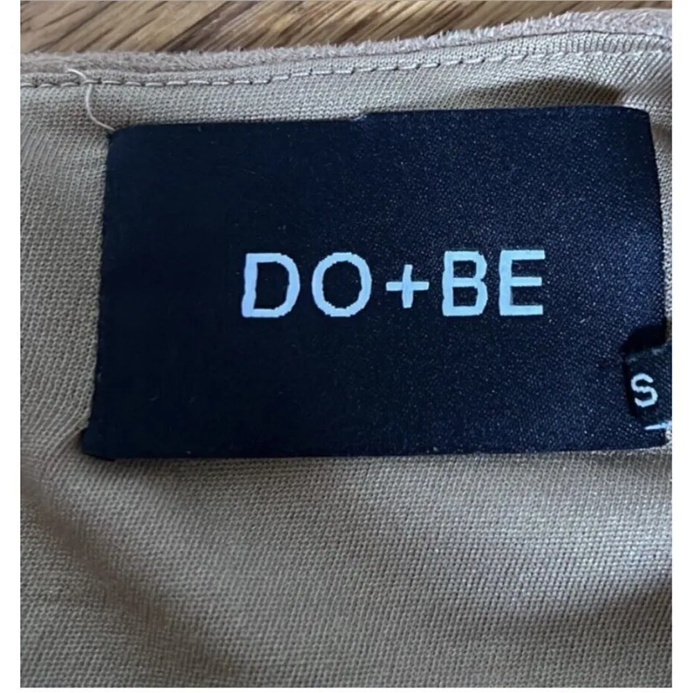 Do+Be Faux Suede blouse top Bell sleeves bohemian TAN SMALL Hippie western NEW - Image 6