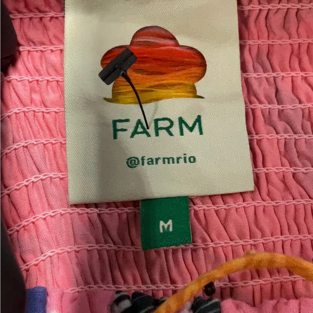 Pink Floral Midi Dress with Bead Tassel Detail - Image 5