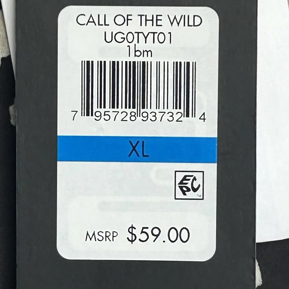 DKNY Brand New Ruffle Blouse w/Neck Tie - Women’s XL Black/White Abstract - Image 4