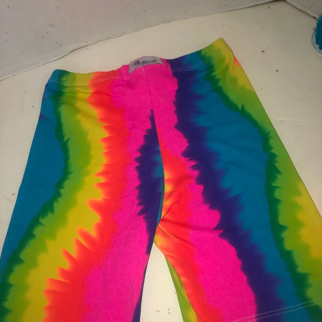 Bskinz rainbow tie dye womens spandex compression shorts Pink - Image 5