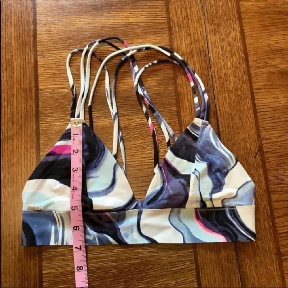 VS Victoria's Secret Pink Banded Strappy Bralette Size XS Marble Blue White - Image 11