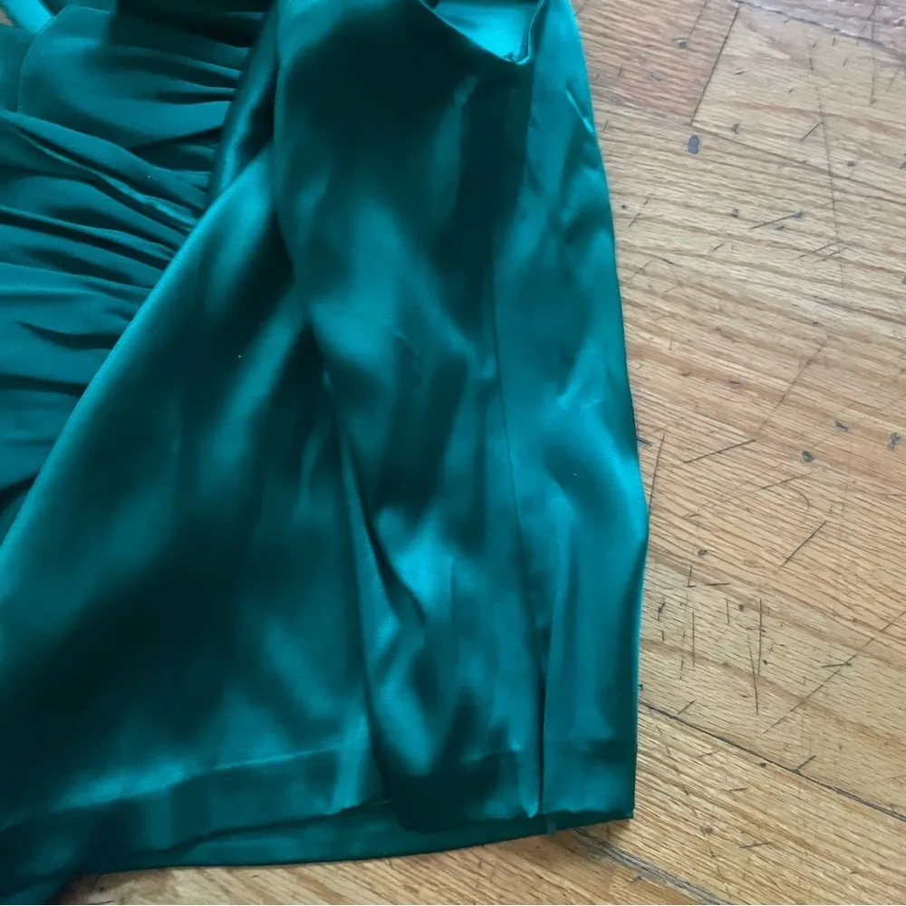 Vintage Marc Bauer Glamit Green Cap Sleeve Silk Blouse Size Small - Image 6