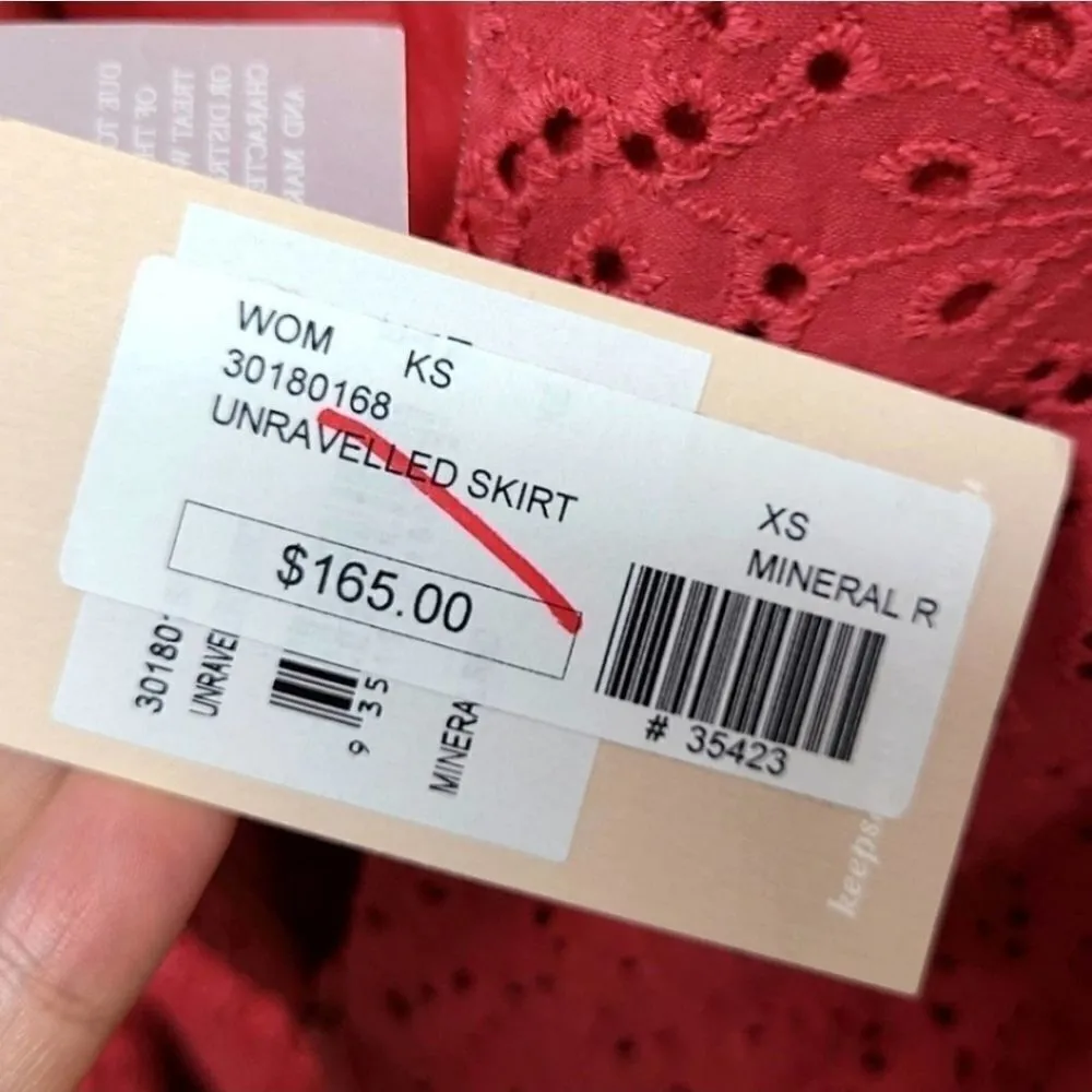 Keepsake LabelāPerforatedĀ UnravelledāSkirtāSizeāSizeāXS Pink - Image 5