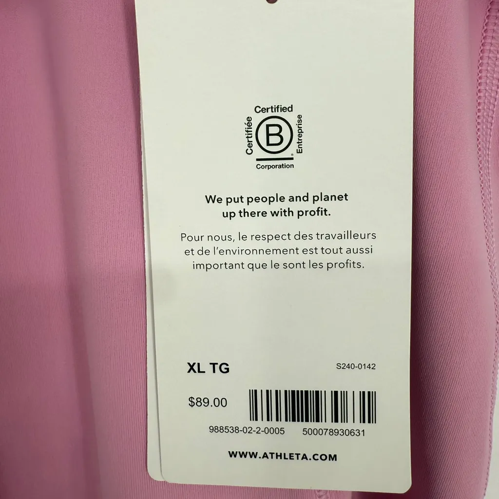 NWT Athleta Women's Ace Tennis Dress Pink Sleeveless Size XL Sporty Activewear - Image 5