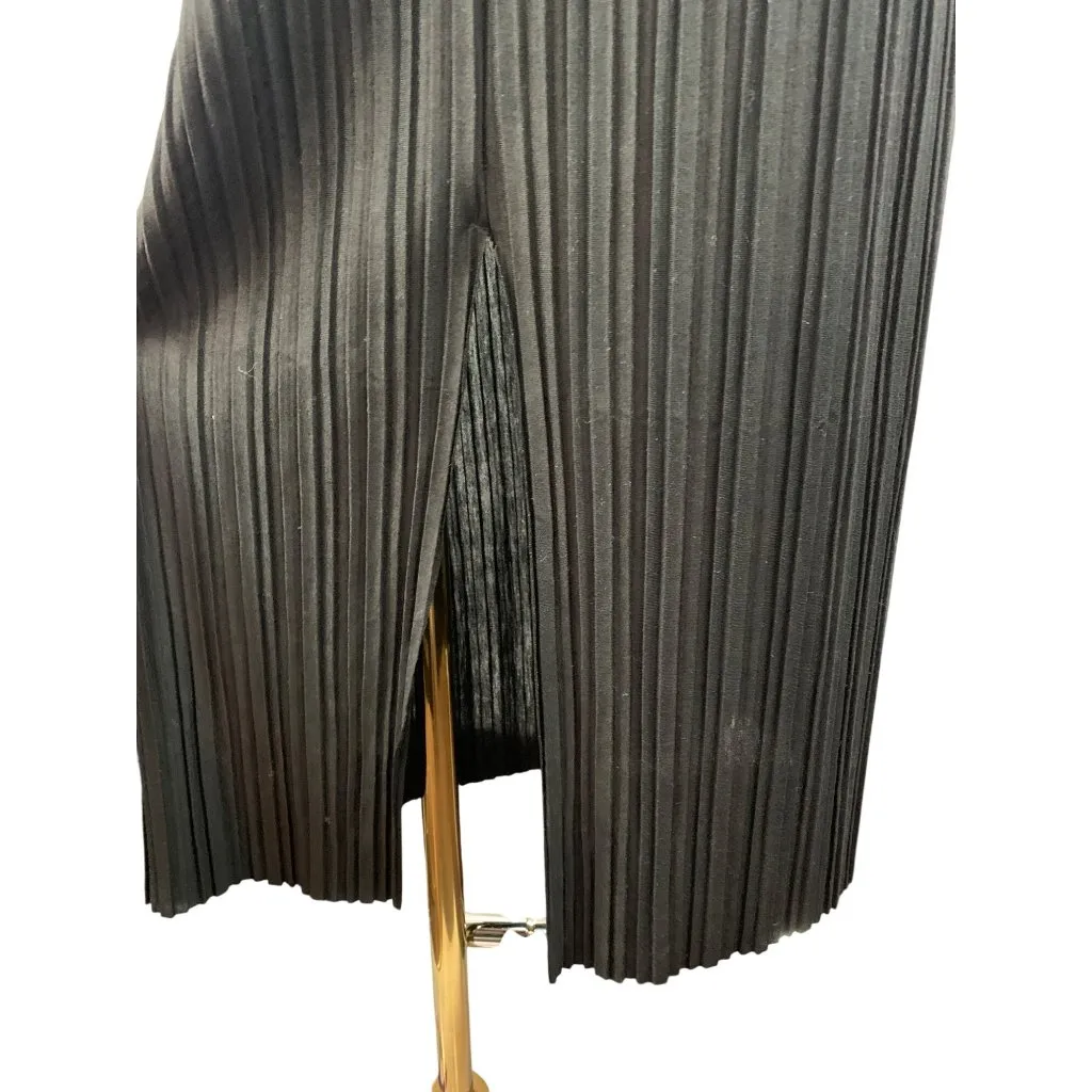 Black Pleated Maxi Dress With Spaghetti Straps Size M - Image 6