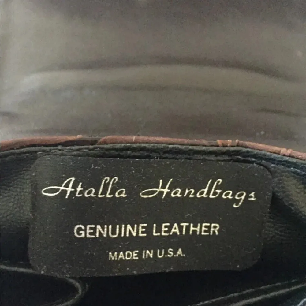 Vintage Atalla genuine leather crossbody‎ purse - Image 4