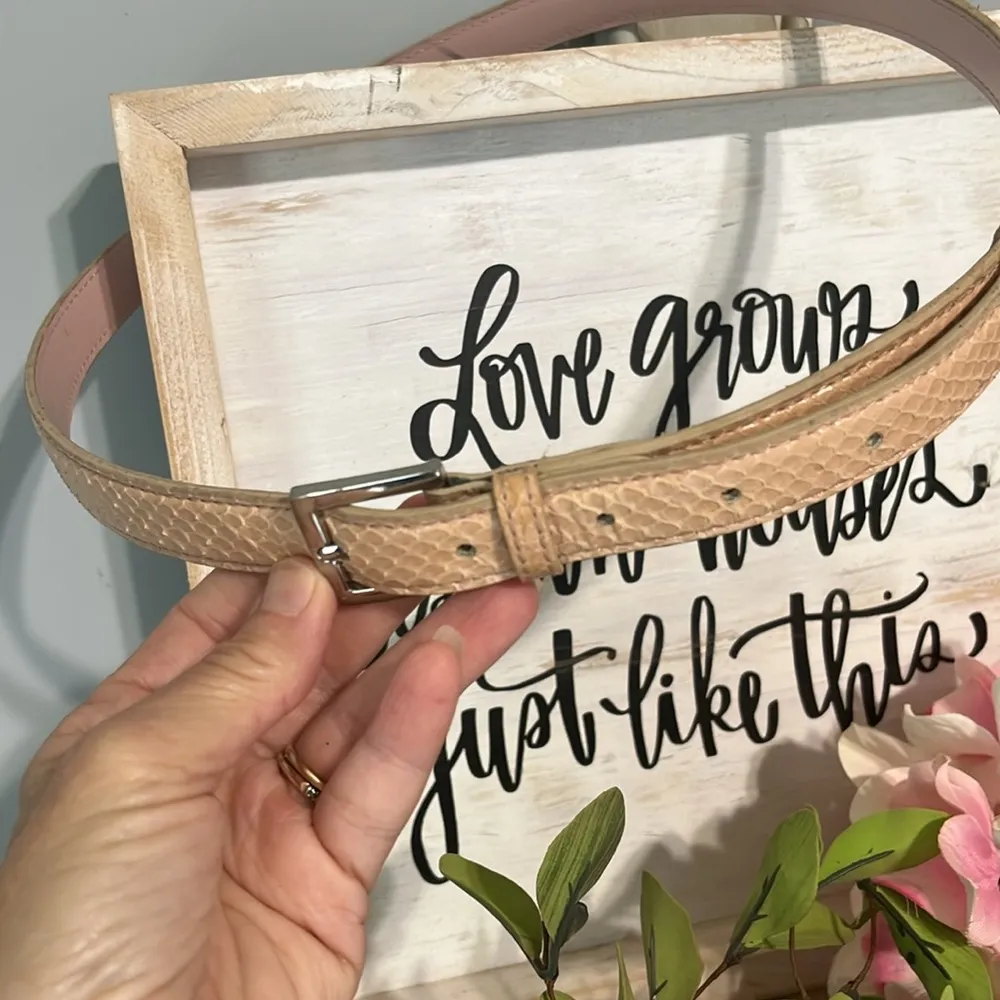 Amanda Smith Beige Textured Belt - Image 6