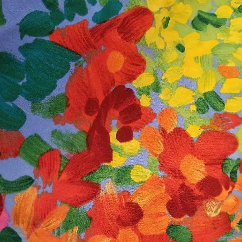 {M} VINTAGE JAMS WORLD Abstract Floral Art Tunic Top Layered Tank - Image 5