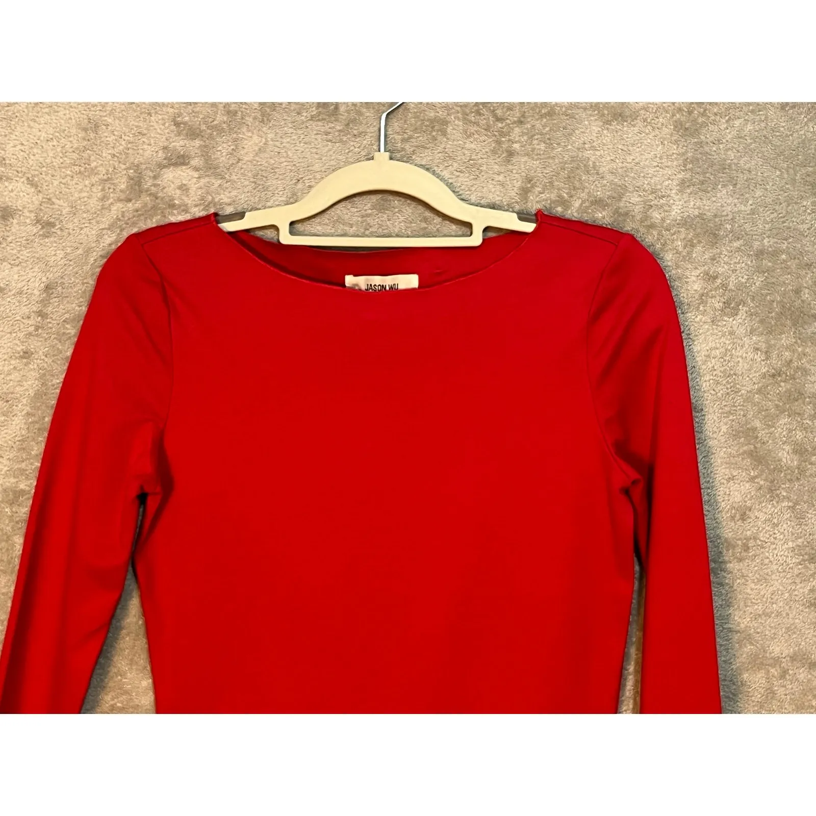 Jason Wu Peplum Blouse XS Red Dressy Office Siren Twee Valentines Day NWT - Image 3