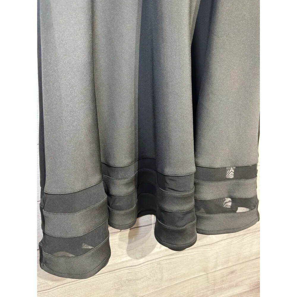 Lulus Black Final Stretch Sleeveless Mesh Short Mini Fit & Flare Dress SZ SMALL - Image 6