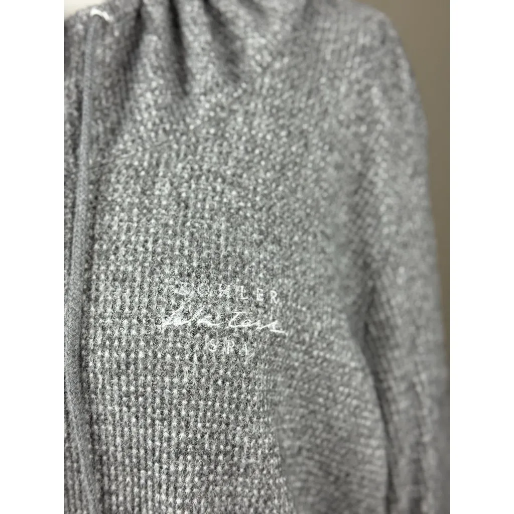 Straight down L Womens Golf thermal long sleeve Cowl neck Gray Sweater Hoodie Size L - Image 3