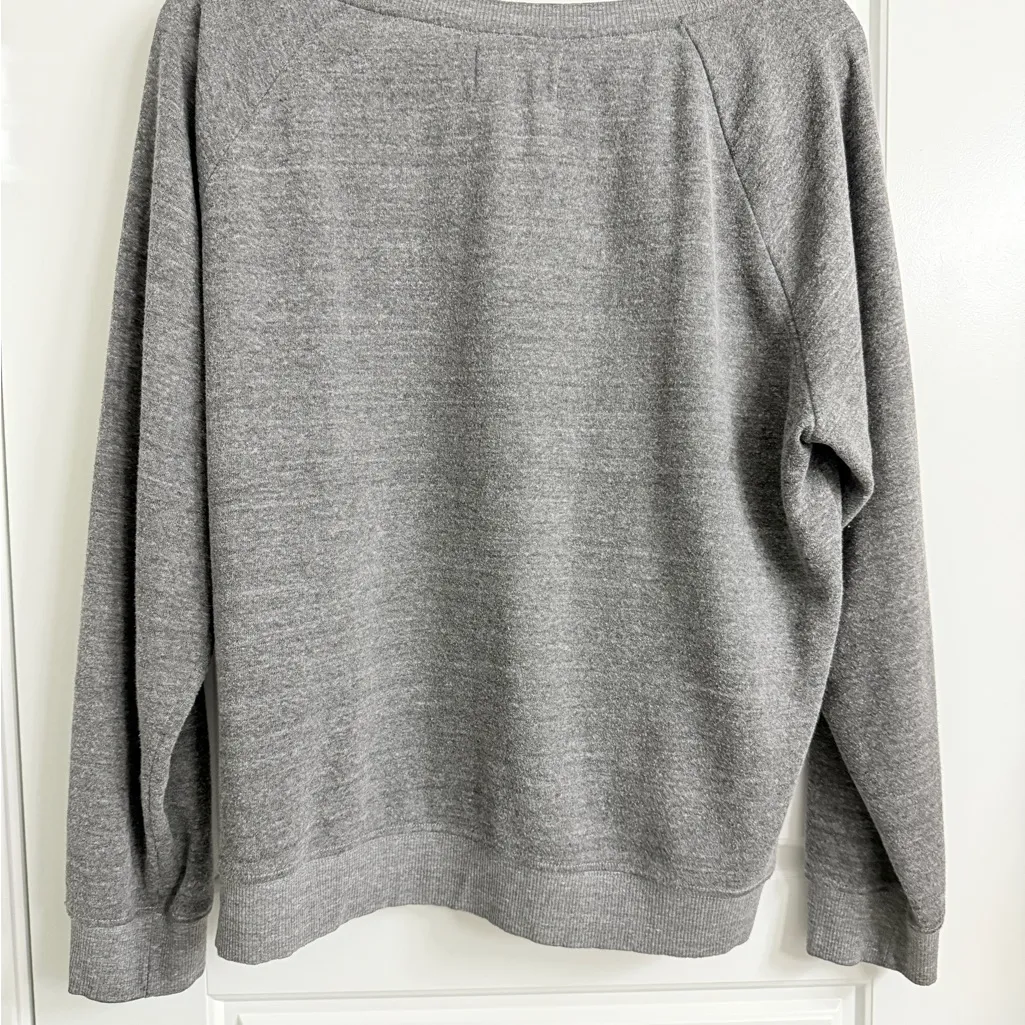 Sol Angeles Gray Good Vibes Sweatshirt TikTok Streetwear Wide Neck Relaxed XL - Image 5