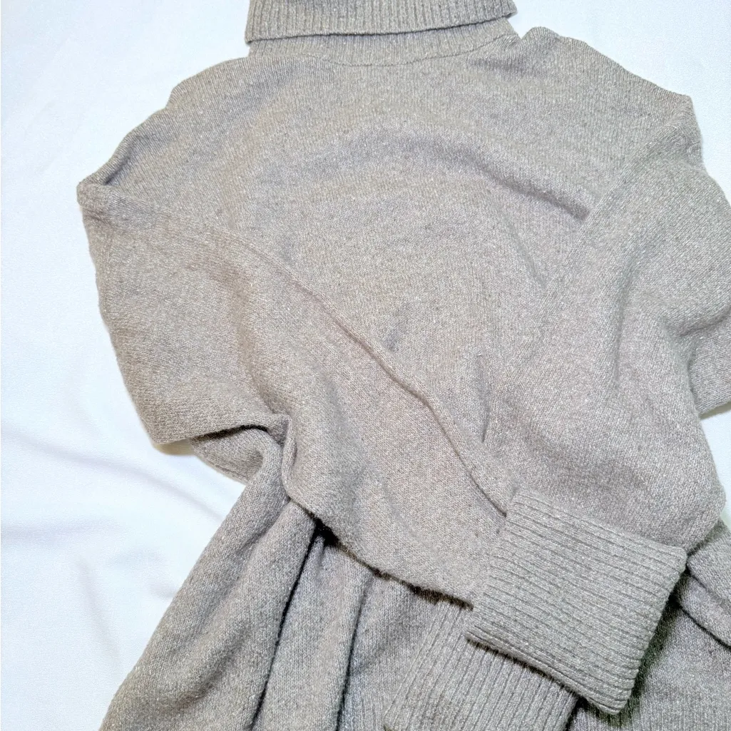 Old Navy  Heather Brown Turtleneck Sweater - Image 3