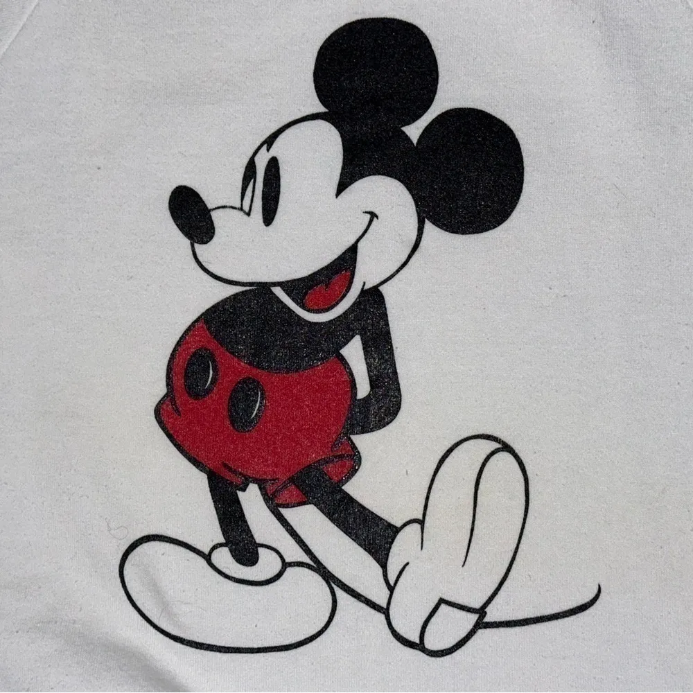 Vintage 1980’s Jerzees Mickey Mouse Uni-Sex XL White Shoes Pullover Sweatshirt - Image 5