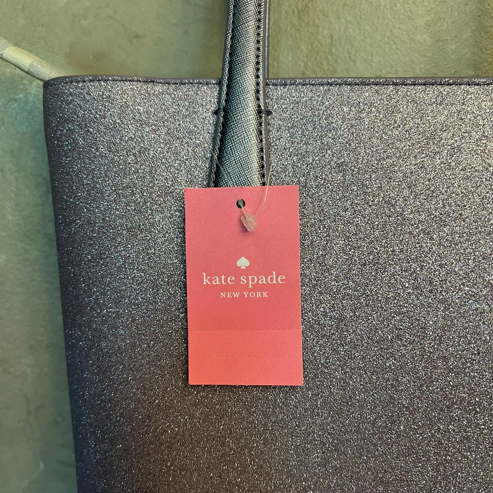 NWT Kate Spade Tinsel Lilac Frost Glitter Tote Bag - Image 7