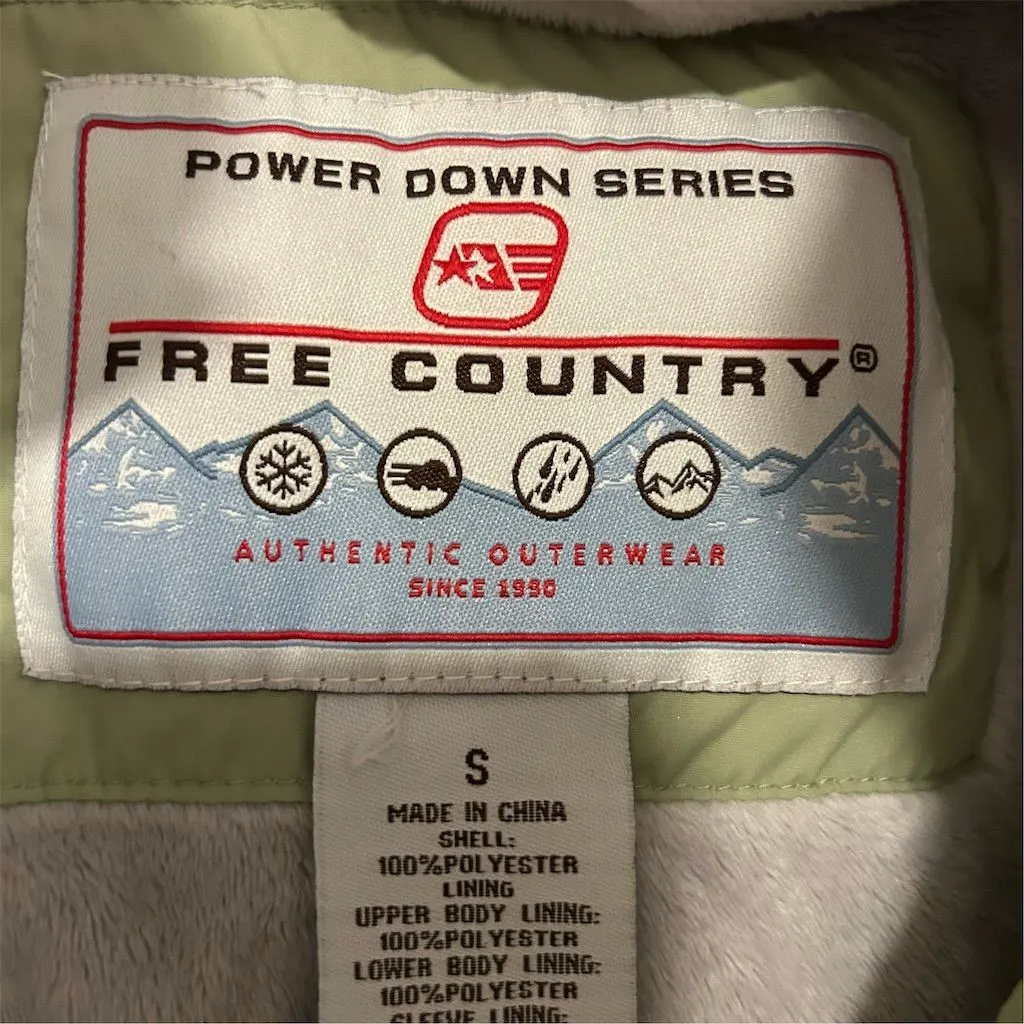 Free Country Women's Green Puffer Jacket Size S Winter Casual - Image 13