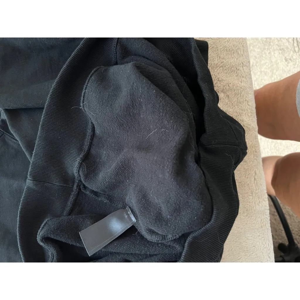 Skims Black Cotton Crewneck Sweatshirt Womens Size Small Classic Casual - Image 6