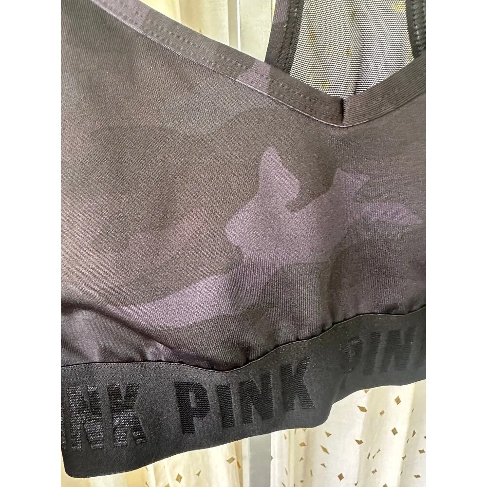 Victoria's Secret PINK Active Ultimate Lightly Lined Camo Mesh Sports Bra XS - Image 3