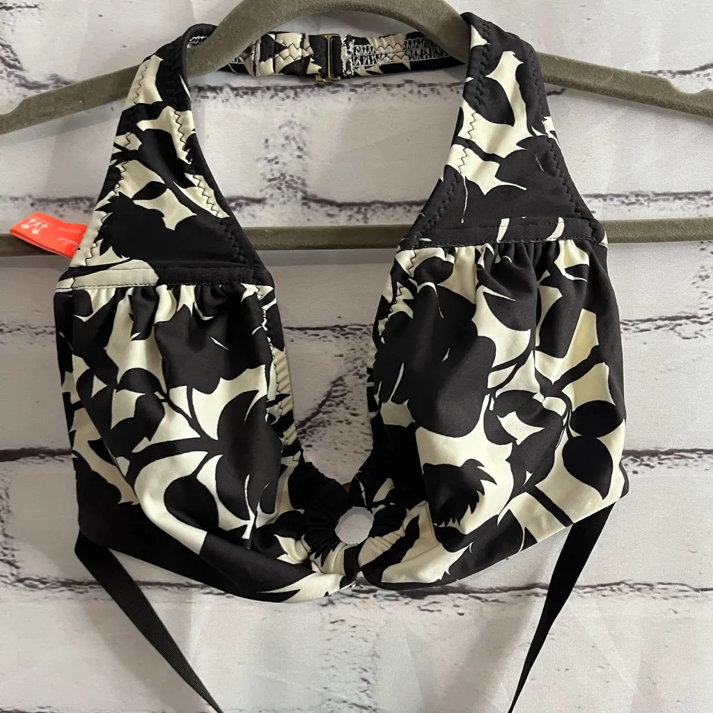 Kate Spade x Balenciaga Vintage Road Trip Floral Halter Bikini Swim Top 36 Y2K - Image 5