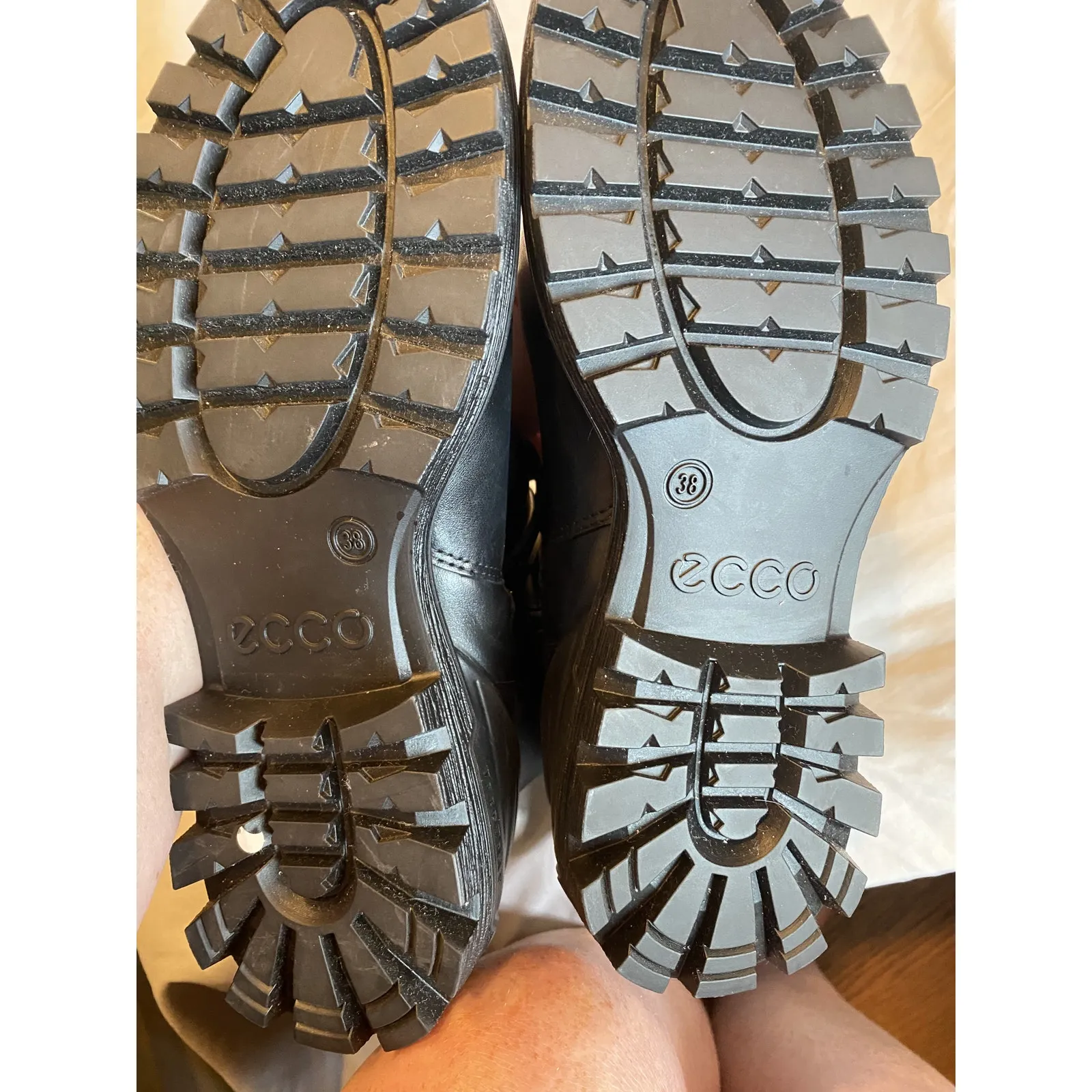 Ecco Tredtray Moto Women's 7.5 Black Leather Zip Round Toe Ankle Chelsea Boots - Image 6