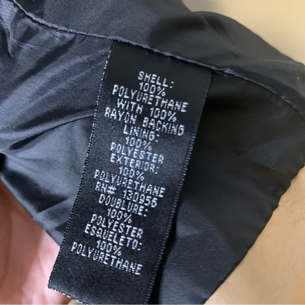 Red Snap Tan & Black Faux Leather Jacket Size M - Image 9