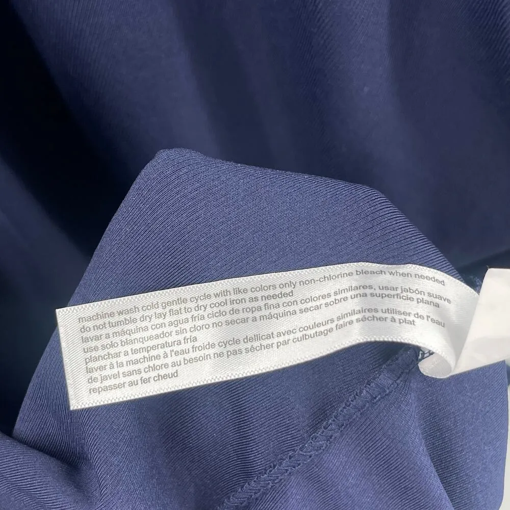 ELOQUII Dress Size 20 Navy NWT Midi Stretch Sleeveless Ruched Bodycon Plus Curvy - Image 12