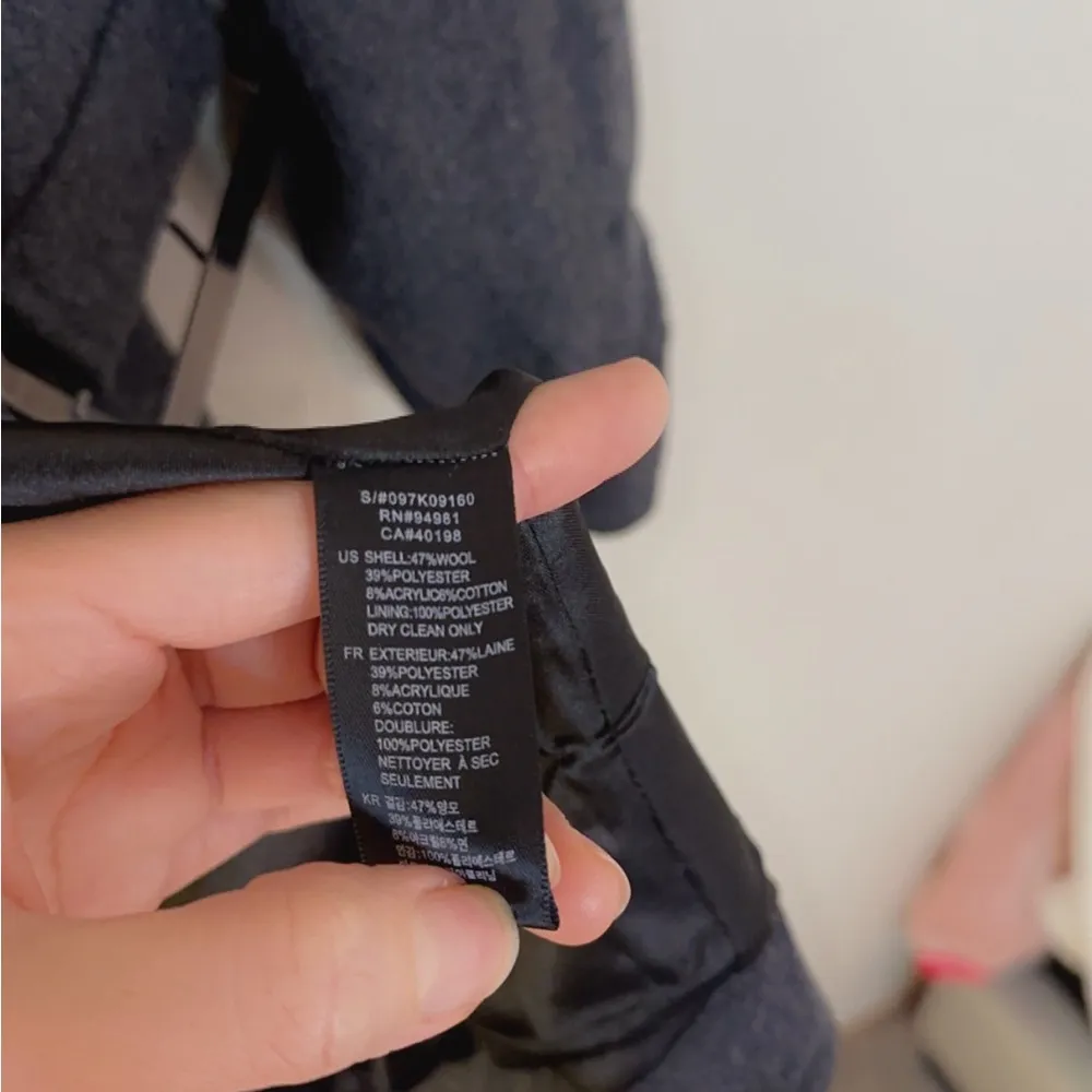 Vintage Forever 21 Winter Coat Tie Waist Pea Coat Preppy wool blend - Image 7