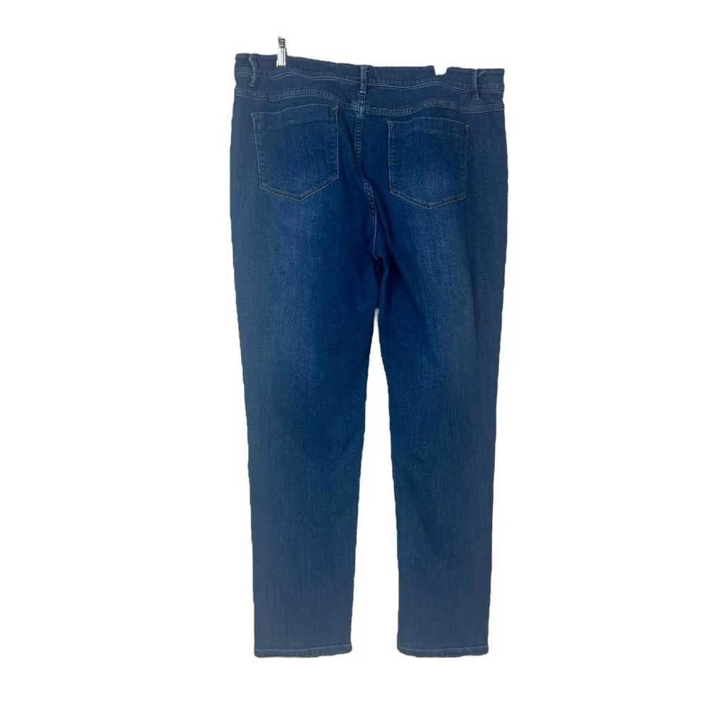 J.Jill Jeans Weekender Straight Leg Ankle Dark Wash Mid Rise Women’s Size 16 Blue - Image 2