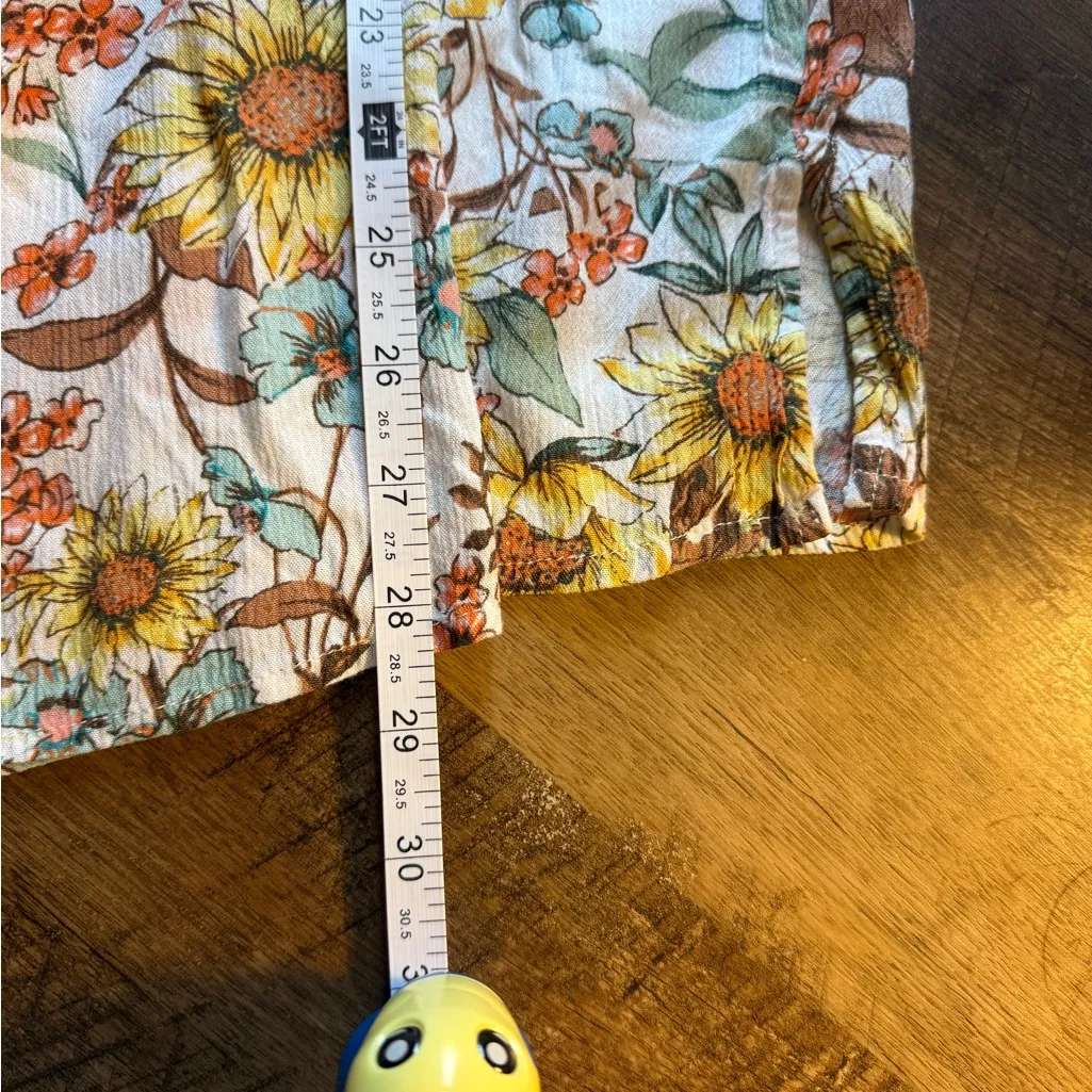 Maurices Y2k Size Large Sunflower Floral Flutter Sleeves Babydoll Top 3X - Image 7