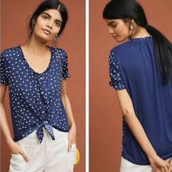 - Anthropologie Dolan Sydney Bird Print Blousr - Image 2
