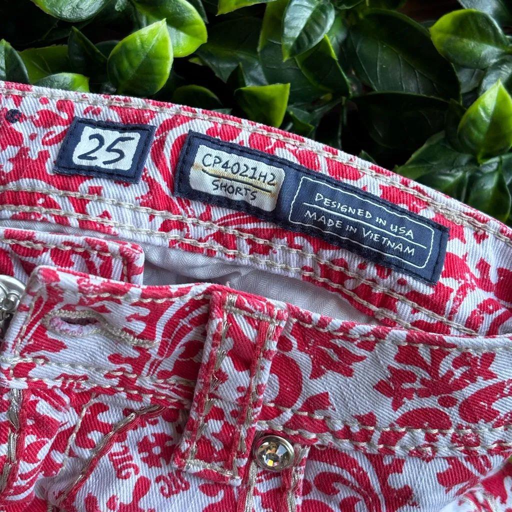 Miss Me Cargo Poppy Red Jean Shorts - Image 5