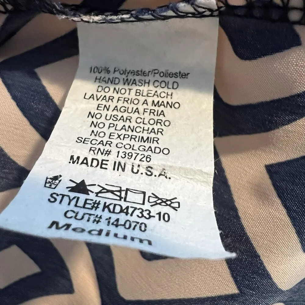 Brigitte Bailey Women’s Dress Medium Made In USA Blue - Image 4