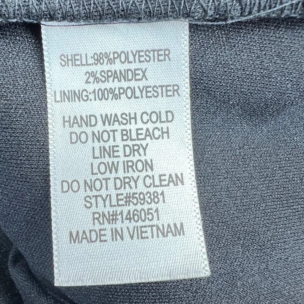 Monteau Polka Dot Sleeveless A-Line Ruffle Trim Dress Black White Size Small - Image 8