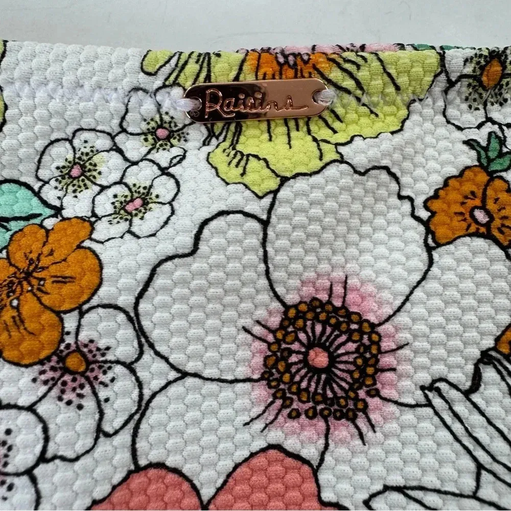 NWT Raisins Flower Child Sweet Side Textured Floral Side Tie Bikini Size L - Image 6