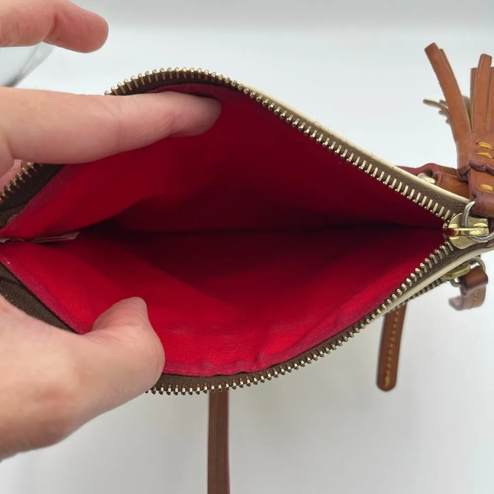 Dooney & Bourke Women's Triple Zip White Leather Crossbody Bag - Image 12